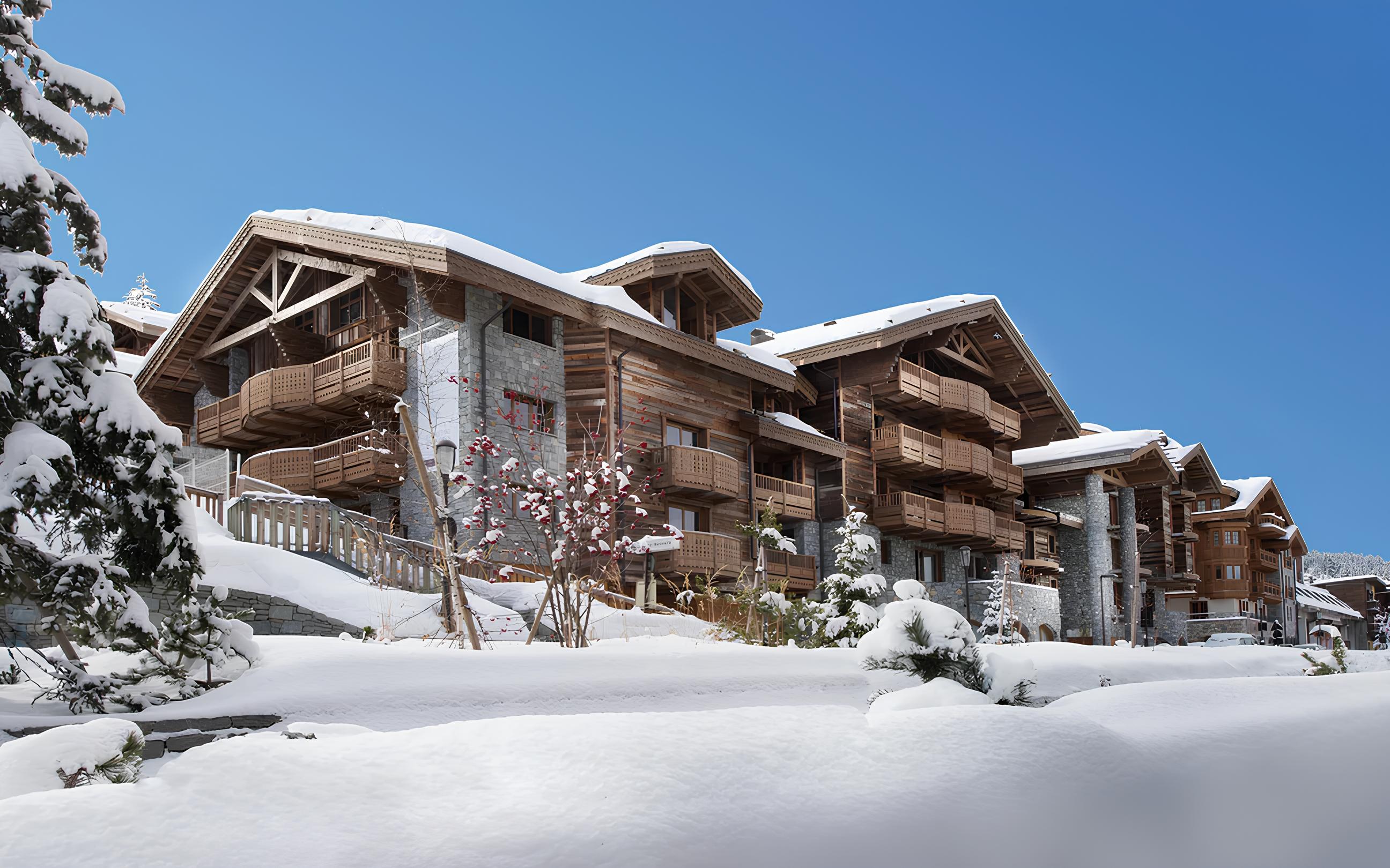 Six Senses Residences Courchevel exterior in winter